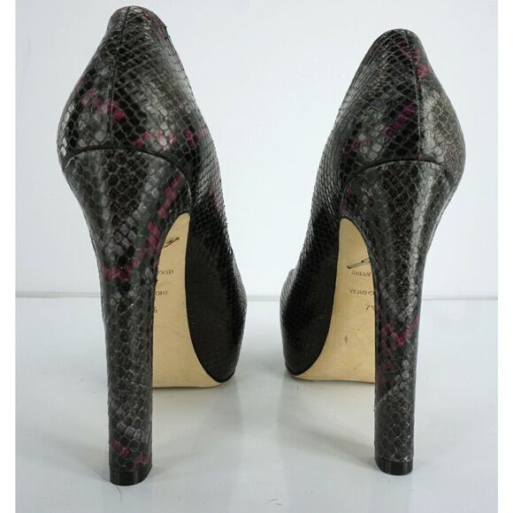 B. Brian Atwood Savita Snake Hidden Platform Pumps Size 7.5 New - Picture 3 of 11